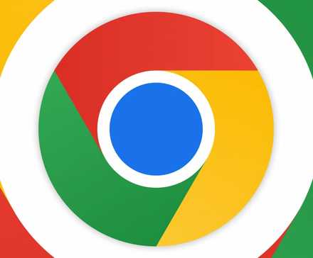 Google Chrome logo on a white and colorful background